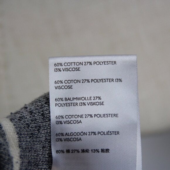 Anthropologie Women's Navy/White Striped DEVIN Textured Sweatshirt Size Small - Picture 10 of 10